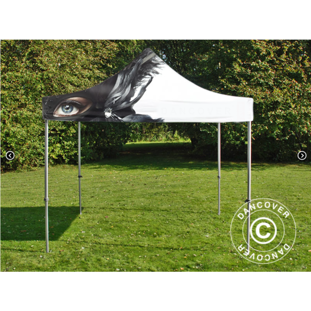 Flextents PRO 3x3m med fullt digitalt tryck, Vit