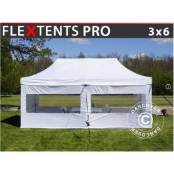 FleXtents PRO 3x6m "Beskartlt," inkl 6st sidovggar och 1st skiljevgg