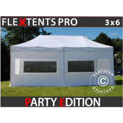 FleXtents PRO 3x6m "PartyEdition" inkl 6st sidovggar