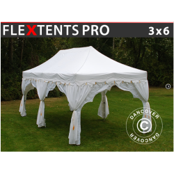 Flextents PRO 3x6m "Raj" inkl. 6st dekorativa hrngardiner