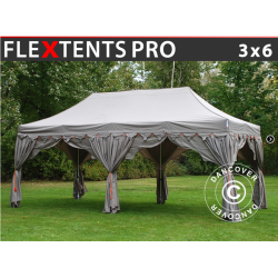 Flextents PRO 3x6m "Raj" inkl. 6st dekorativa hrngardiner