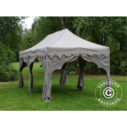 Flextents PRO 3x6m "Raj" inkl. 6st dekorativa hrngardiner