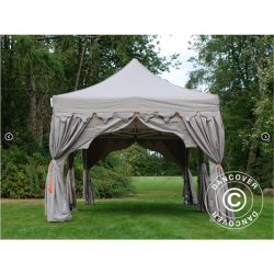 Flextents PRO 3x6m "Raj" inkl. 6st dekorativa hrngardiner