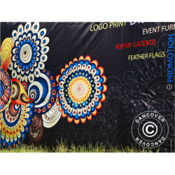 Flextents PRO 3x6m med fullt digitalt tryck inkl 6st sidovggar, Vit