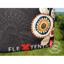 Flextents PRO 3x6m med fullt digitalt tryck inkl 6st sidovggar, Vit