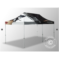 Flextents PRO 3x6m med fullt digitalt tryck, Vit