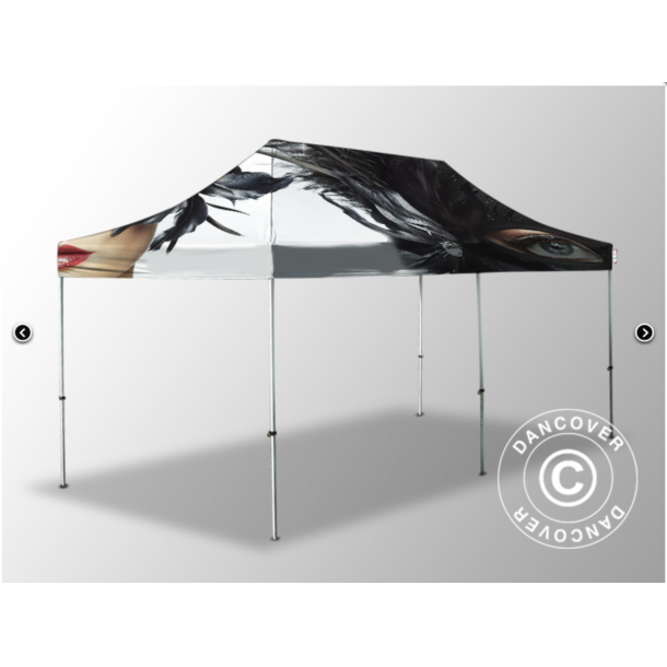 Flextents PRO 3x6m med fullt digitalt tryck, Vit