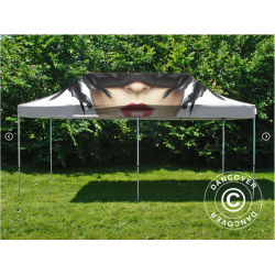 Flextents PRO 3x6m med fullt digitalt tryck, Vit