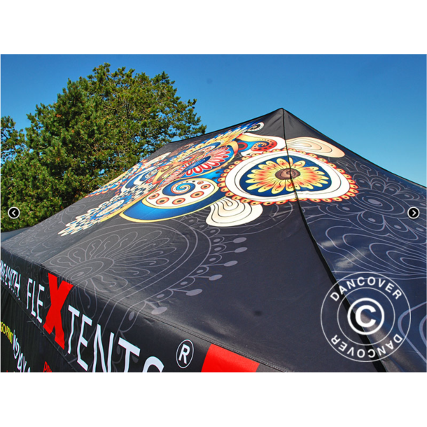 Flextents PRO 3x6m med fullt digitalt tryck, Vit