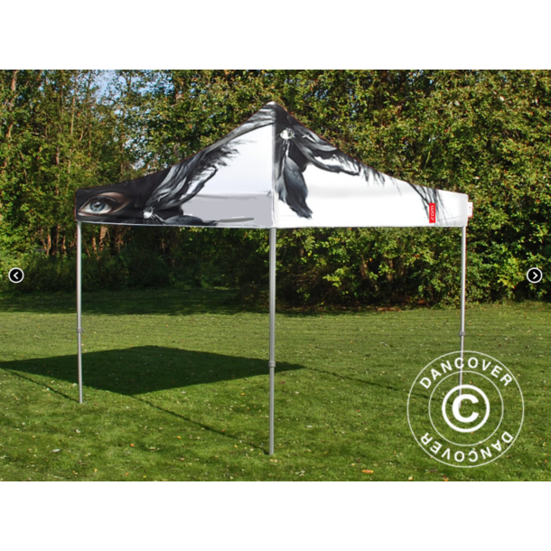 Flextents PRO 4x4m med fullt digitalt tryck, Vit