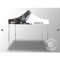 Flextents PRO 4x4m med fullt digitalt tryck, Vit