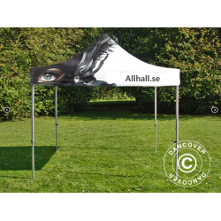 Flextents PRO 4x4m med fullt digitalt tryck, Vit