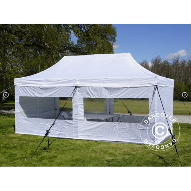 FleXtents PRO 4x6m "Beskartlt," inkl 8st sidovggar och 1st skiljevgg