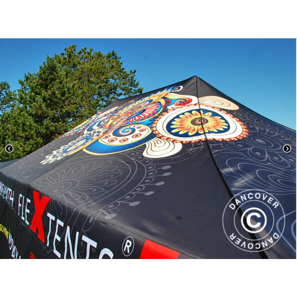 Flextents PRO 4x6m med fullt digitalt tryck, Vit