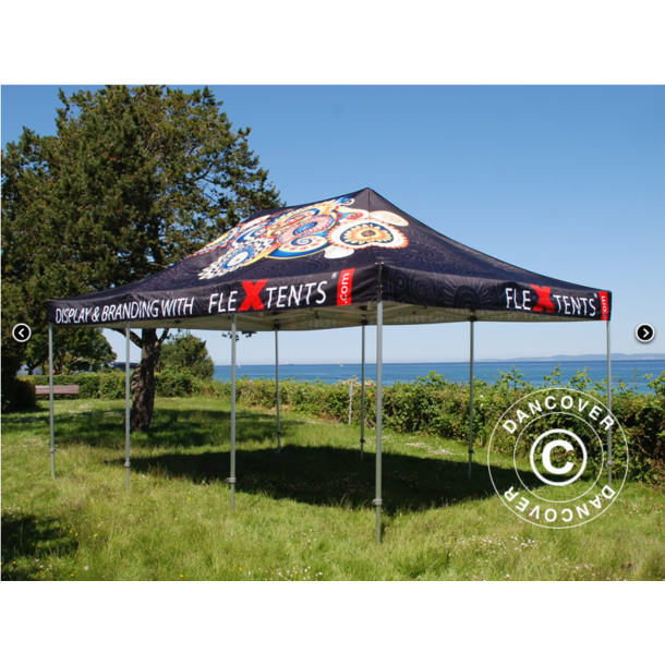 Flextents PRO 4x6m med fullt digitalt tryck, Vit
