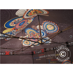 Flextents PRO 4x8m med fullt digitalt tryck inkl 6st sidovggar, Vit