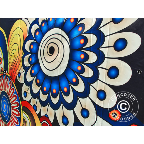 Flextents PRO 4x8m med fullt digitalt tryck inkl 6st sidovggar, Vit