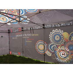 Flextents PRO 4x8m med fullt digitalt tryck inkl 6st sidovggar, Vit