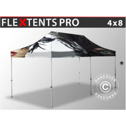 Flextents PRO 4x8m med fullt digitalt tryck, Vit