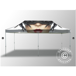 Flextents PRO 4x8m med fullt digitalt tryck, Vit