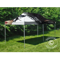 Flextents PRO 4x8m med fullt digitalt tryck, Vit