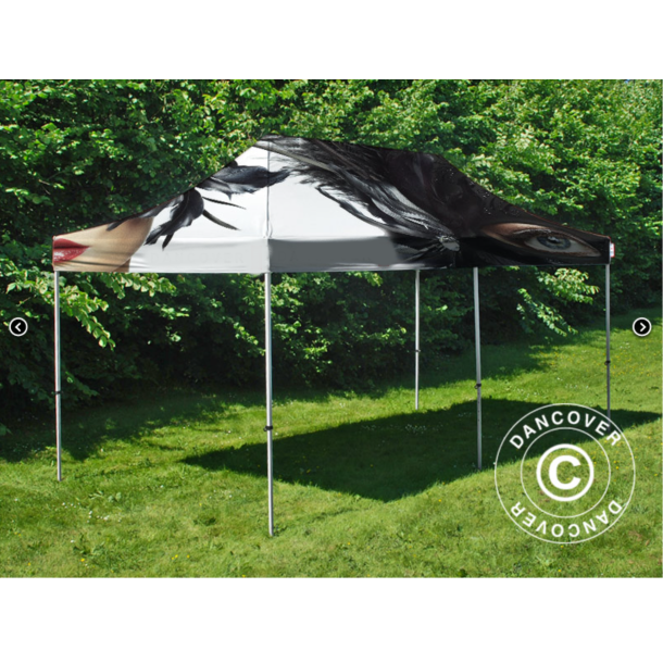 Flextents PRO 4x8m med fullt digitalt tryck, Vit