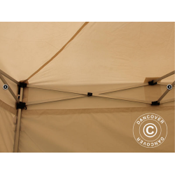 Flextents PRO 2,5x2,5m, PVC, Arbetstlt inkl 4st sidovggar, Gul/Vit