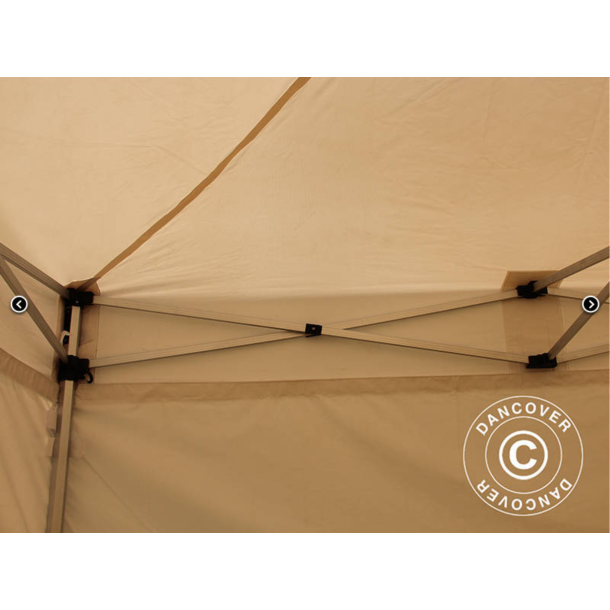 Flextents PRO 2,5x2,5m, PVC, Arbetstlt inkl 4st sidovggar, Gul/Vit