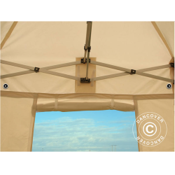 Flextents PRO 2,5x2,5m, PVC, Arbetstlt inkl 4st sidovggar, Gul/Vit