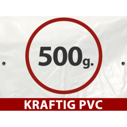 Flextents PRO 2,5x2,5m, PVC, Arbetstlt inkl 4st sidovggar, Gul/Vit