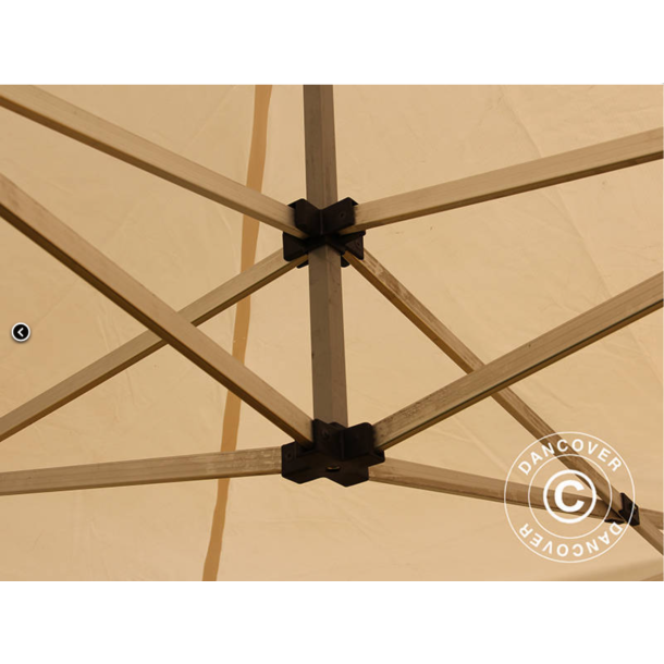 Flextents PRO 2x2m, PVC, Arbetstlt inkl 4st sidovggar, Gul/Vit