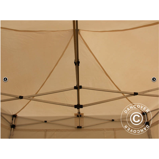 Flextents PRO 2x2m, PVC, Arbetstlt inkl 4st sidovggar, Gul/Vit