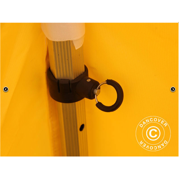 Flextents PRO 2x2m, PVC, Arbetstlt inkl 4st sidovggar, Gul/Vit