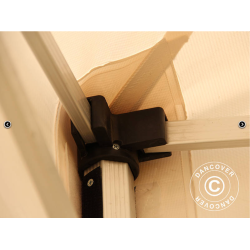 Flextents PRO 2x2m, PVC, Arbetstlt inkl 4st sidovggar, Gul/Vit