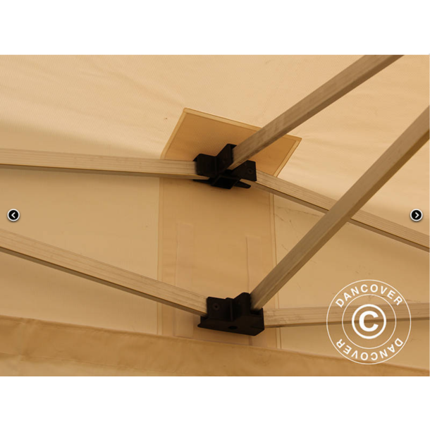 Flextents PRO 2x2m, PVC, Arbetstlt inkl 4st sidovggar, Gul/Vit