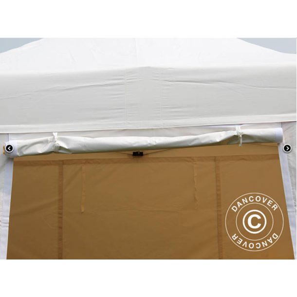 Flextents PRO 2x2m, PVC, Arbetstlt inkl 4st sidovggar, Gul/Vit