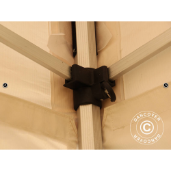 Flextents PRO 3x3m, PVC, Arbetstlt inkl 4st sidovggar, Gul/Vit