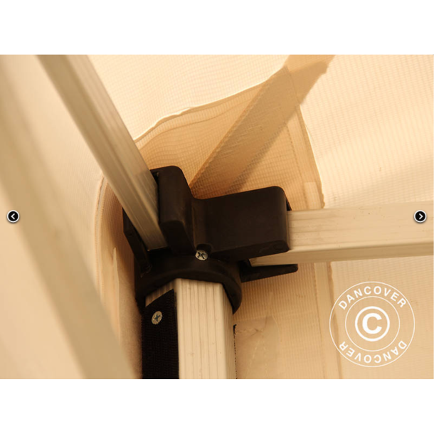 Flextents PRO 3x3m, PVC, Arbetstlt inkl 4st sidovggar, Gul/Vit