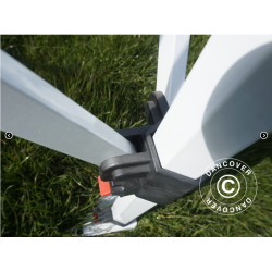 FleXtents Steel 3x6m "Beskartlt," inkl 4st sidovggar och 1st skiljevgg, Vit