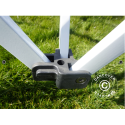 FleXtents Steel 3x6m "Beskartlt," inkl 4st sidovggar och 1st skiljevgg, Vit