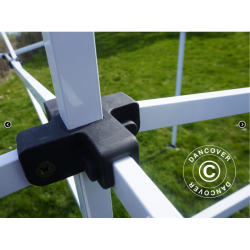 FleXtents Steel 3x6m "Beskartlt," inkl 4st sidovggar och 1st skiljevgg, Vit