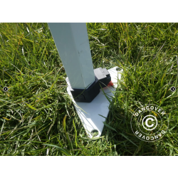 FleXtents Steel 3x6m "Beskartlt," inkl 4st sidovggar och 1st skiljevgg, Vit