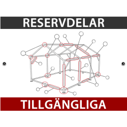 FleXtents Steel 3x6m "Beskartlt," inkl 4st sidovggar och 1st skiljevgg, Vit