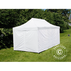 FleXtents Steel 3x6m "Sjuktlt" inkl 6st sidovggar, Vit