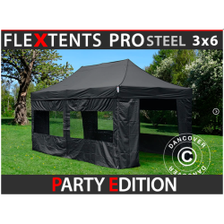 FleXtents PRO Steel 3x6m "PartyEdition" inkl 6st sidovggar
