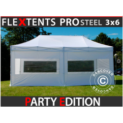 FleXtents PRO Steel 3x6m "PartyEdition" inkl 6st sidovggar
