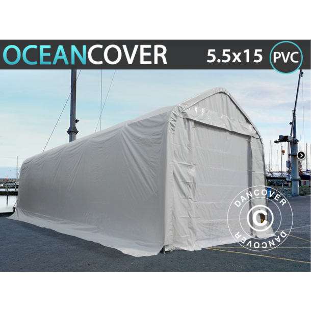 Lagertlt OceanCover 5,5x15x4,1x5,3m PVC 600g, Vit