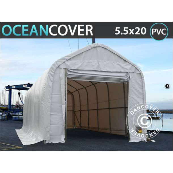Lagertlt OceanCover 5,5x20x4,1x5,3m PVC 600g, Vit