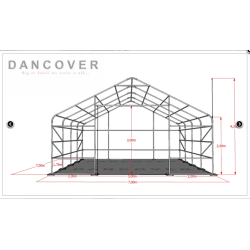 Tlthall Titanium 7x7x2,5x4,2m PVC 600g