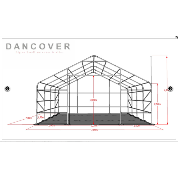 Tlthall Titanium 7x7x2,5x4,2m PVC 600g